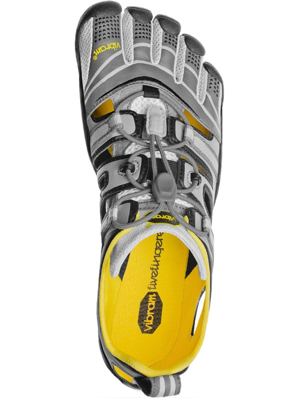 Vibram FiveFingers Grey and Yellow Toe Shoes
